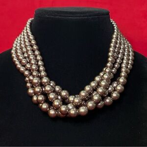 Lia Sophia Silver Multi-Strand Necklace